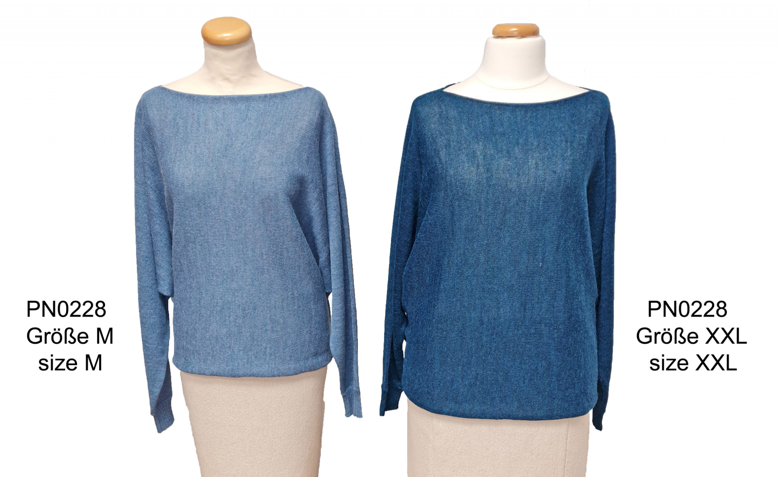 Womens Long-Sleeve Alpaca Sweater in Butterfly-Form, with cuff